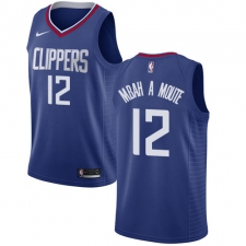Men's Nike Los Angeles Clippers #12 Luc Mbah a Moute Swingman Blue NBA Jersey - Icon Edition