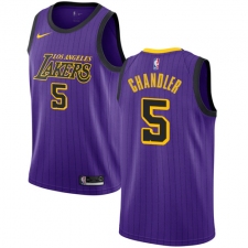 Men's Nike Los Angeles Lakers #5 Tyson Chandler Swingman Purple NBA Jersey - City Edition