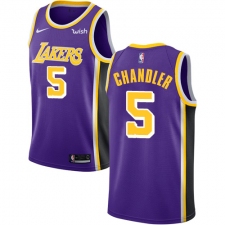 Men's Nike Los Angeles Lakers #5 Tyson Chandler Swingman Purple NBA Jersey - Statement Edition