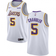 Men's Nike Los Angeles Lakers #5 Tyson Chandler Swingman White NBA Jersey - Association Edition