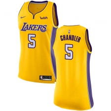 Women's Nike Los Angeles Lakers #5 Tyson Chandler Swingman Gold NBA Jersey - Icon Edition
