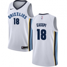Men's Nike Memphis Grizzlies #18 Omri Casspi Swingman White NBA Jersey - Association Edition