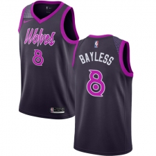 Men's Nike Minnesota Timberwolves #8 Jerryd Bayless Swingman Purple NBA Jersey - City Edition