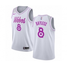 Women's Nike Minnesota Timberwolves #8 Jerryd Bayless White Swingman Jersey - Earned Edition