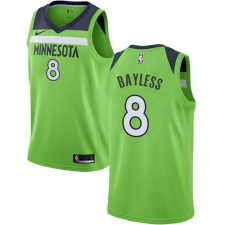Youth Nike Minnesota Timberwolves #8 Jerryd Bayless Swingman Green NBA Jersey Statement Edition