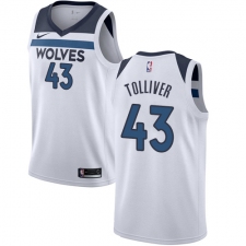 Men's Nike Minnesota Timberwolves #43 Anthony Tolliver Swingman White NBA Jersey - Association Edition