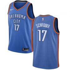 Men's Nike Oklahoma City Thunder #17 Dennis Schroder Swingman Royal Blue NBA Jersey - Icon Edition