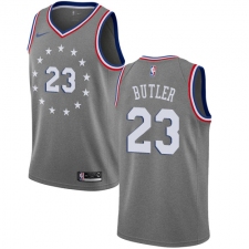 Men's Nike Philadelphia 76ers #23 Jimmy Butler Swingman Gray NBA Jersey - City Edition