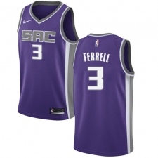 Men's Nike Sacramento Kings #3 Yogi Ferrell Swingman Purple NBA Jersey - Icon Edition