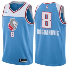 Youth Nike Sacramento Kings #8 Bogdan Bogdanovic Swingman Blue NBA Jersey - City Edition