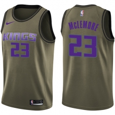 Men's Nike Sacramento Kings #23 Ben McLemore Swingman Green Salute to Service NBA Jersey