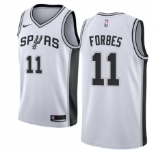 Men's Nike San Antonio Spurs #11 Bryn Forbes Swingman White NBA Jersey - Association Edition