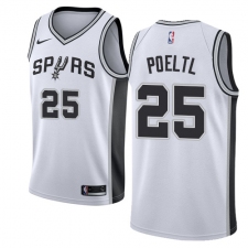 Men's Nike San Antonio Spurs #25 Jakob Poeltl Swingman White NBA Jersey - Association Edition