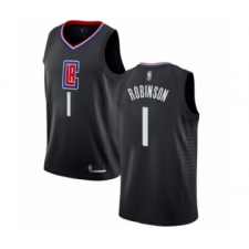 Men's Los Angeles Clippers #1 Jerome Robinson Authentic Black Basketball Jersey Statement Edition