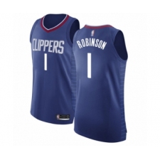 Men's Los Angeles Clippers #1 Jerome Robinson Authentic Blue Basketball Jersey - Icon Edition