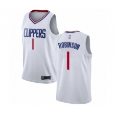 Men's Los Angeles Clippers #1 Jerome Robinson Authentic White Basketball Jersey - Association Edition