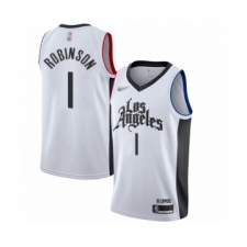 Men's Los Angeles Clippers #1 Jerome Robinson Swingman White Basketball Jersey - 2019 20 City Edition