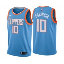 Men's Nike Los Angeles Clippers #10 Jerome Robinson Swingman Blue NBA Jersey - City Edition