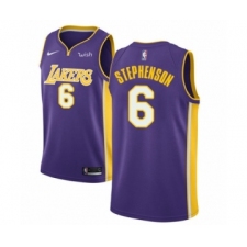 Men's Los Angeles Lakers #6 Lance Stephenson Authentic Purple Basketball Jersey - Statement Edition