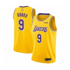 Youth Los Angeles Lakers #9 Rajon Rondo Swingman Gold Basketball Jersey - Icon Edition