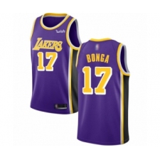 Women's Los Angeles Lakers #17 Isaac Bonga Authentic Purple Basketball Jersey - Statement Edition