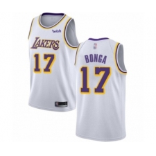 Women's Los Angeles Lakers #17 Isaac Bonga Authentic White Basketball Jersey - Association Edition