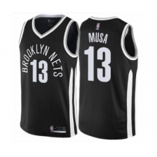 Men's Brooklyn Nets #13 Dzanan Musa Authentic Black Basketball Jersey - City Edition