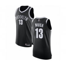 Men's Brooklyn Nets #13 Dzanan Musa Authentic Black Basketball Jersey - Icon Edition