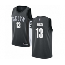 Men's Brooklyn Nets #13 Dzanan Musa Authentic Gray Basketball Jersey Statement Edition