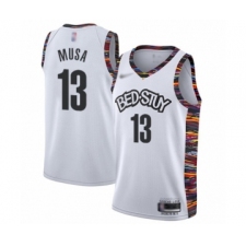 Men's Brooklyn Nets #13 Dzanan Musa Swingman White Basketball Jersey - 2019 20 City Edition