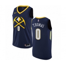 Men's Nike Denver Nuggets #0 Isaiah Thomas Swingman Navy Blue NBA Jersey - City Edition