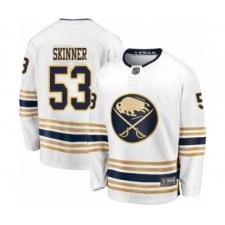 Men's Buffalo Sabres #53 Jeff Skinner Fanatics Branded White 50th Season Breakaway Hockey Jersey