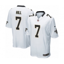 Men's Nike New Orleans Saints #7 Taysom Hill Game White NFL Jersey