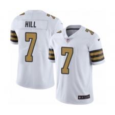 Men's Nike New Orleans Saints #7 Taysom Hill Limited White Rush Vapor Untouchable NFL Jersey