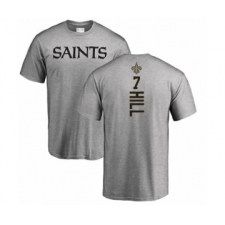 NFL Nike New Orleans Saints #7 Taysom Hill Ash Backer T-Shirt