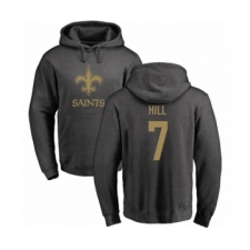 NFL Nike New Orleans Saints #7 Taysom Hill Ash One Color Pullover Hoodie