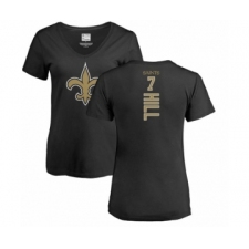 NFL Women's Nike New Orleans Saints #7 Taysom Hill Black Backer Slim Fit T-Shirt