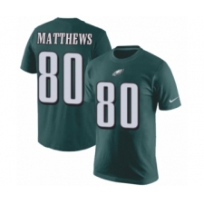Nike Philadelphia Eagles #80 Jordan Matthews Green Rush Pride Name & Number T-Shirt