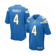 Men's Nike Los Angeles Chargers #4 Michael Badgley Game Electric Blue Alternate NFL Jersey