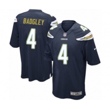 Men's Nike Los Angeles Chargers #4 Michael Badgley Game Navy Blue Team Color NFL Jersey