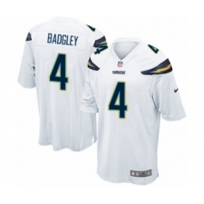 Men's Nike Los Angeles Chargers #4 Michael Badgley Game White NFL Jersey