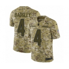 Men's Nike Los Angeles Chargers #4 Michael Badgley Limited Camo 2018 Salute to Service NFL Jersey