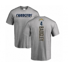 NFL Nike Los Angeles Chargers #4 Michael Badgley Ash Backer T-Shirt