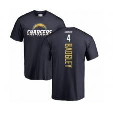 NFL Nike Los Angeles Chargers #4 Michael Badgley Navy Blue Backer T-Shirt