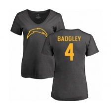 NFL Women's Nike Los Angeles Chargers #4 Michael Badgley Ash One Color T-Shirt