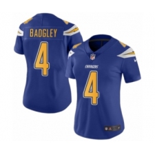 Women's Nike Los Angeles Chargers #4 Michael Badgley Limited Electric Blue Rush Vapor Untouchable NFL Jersey
