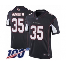 Men's Arizona Cardinals #35 D.J. Swearinger SR Black Alternate Vapor Untouchable Limited Player 100th Season Football Jersey
