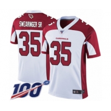 Men's Arizona Cardinals #35 D.J. Swearinger SR White Vapor Untouchable Limited Player 100th Season Football Jersey