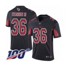 Youth Arizona Cardinals #36 D.J. Swearinger SR Limited Black Rush Vapor Untouchable 100th Season Football Jersey