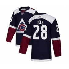 Youth Adidas Colorado Avalanche #28 Ian Cole Premier Navy Blue Alternate NHL Jersey